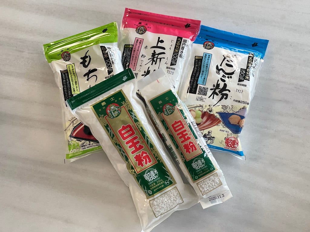 dango flours for hanami dango